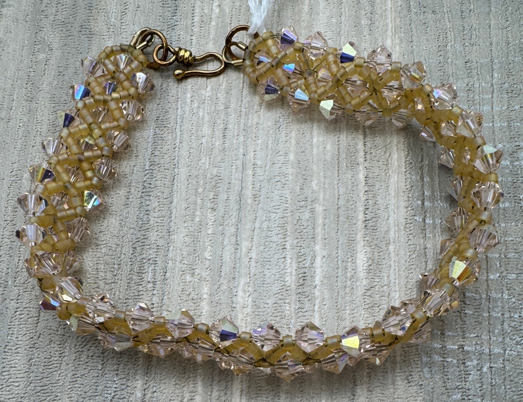 Catherine Bond-Cream Crystal Bracelet