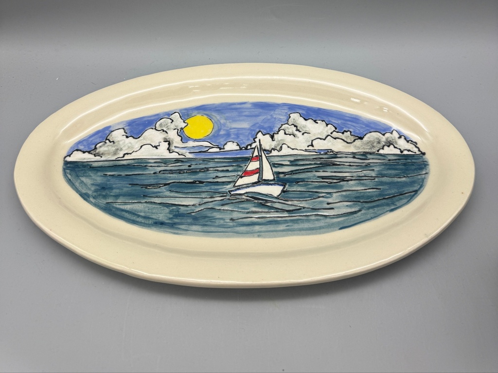 Peggy Shifflett- Sailboat Platter