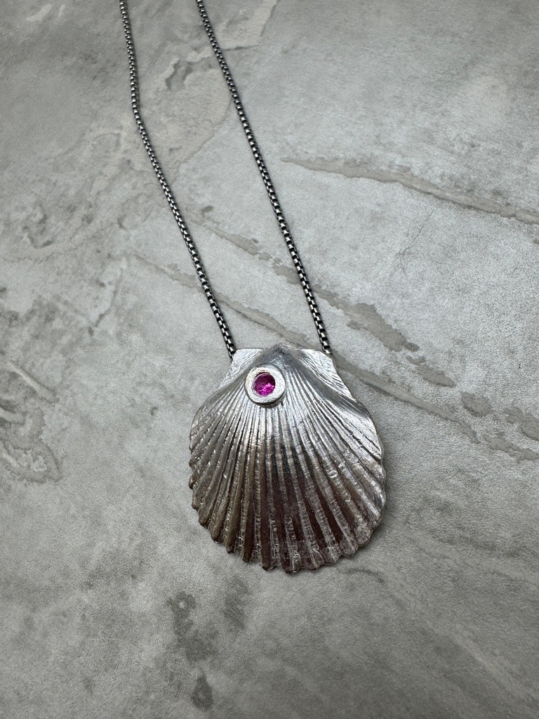 Cynthia Quesenberry -Seashell Sterling Silver Necklace