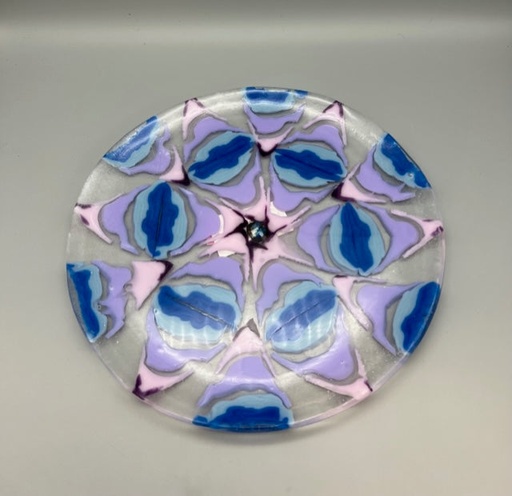 [IU002] Irene Ultee- Round Fused Glass Plate