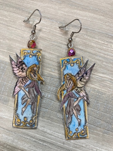 [JAS-07] Jennifer Schroeder- Art Nouveau Fairy Earrings