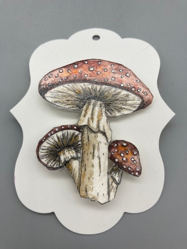 [JAS-19] Jennifer Schroeder- Watercolor Mushroom Pin
