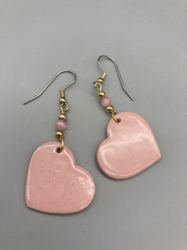 [JDJ033] Julia Dorsey- Pink Heart Earrings