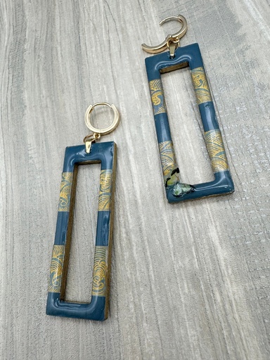 [JS043] Julie Seder - Rectangle Dangle Earrings