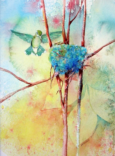 [KN-0016] Kathleen Noffsinger -Lichen and Stolen Spider Web Giclee