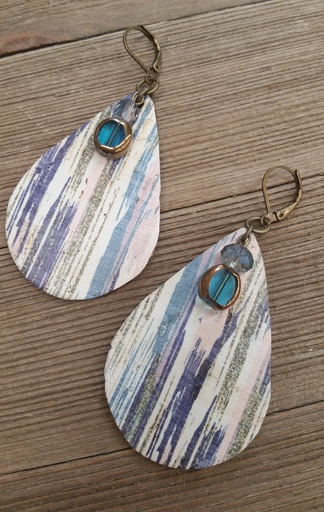 [LA005] Lesley Atkinson - Faux Leather Earrings 005