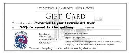 Online Gift Cards!