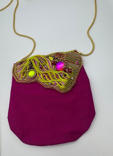 [CB-01] Catherine Bond-Pink Beaded Purse