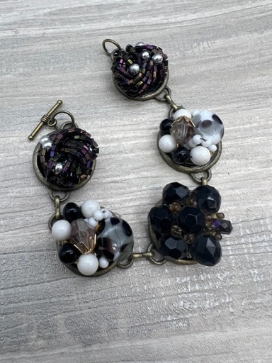 [PW031] Pat Whitlow -Vintage Dark Bracelet Brass