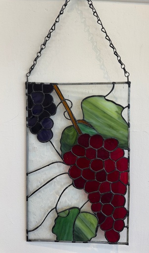 [DTW-PS07] Peggy Shifflett-Stained Glass Grapes Panel