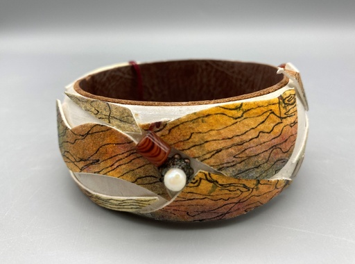 [RG05] Rebecca Grow- Watercolor Wood Bracelet