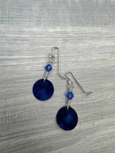 [RGJ012] Robin Grabinska - Blue Silk Earrings