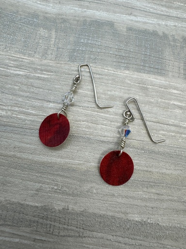 [RGJ01] Robin Grabinska - Red Silk Earrings