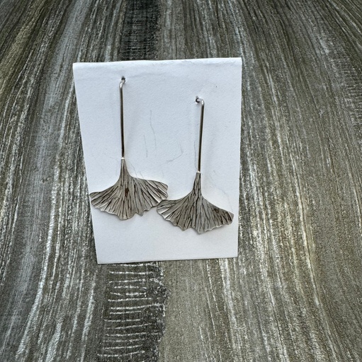 [RGJ05] Robin Grabinska - Sterling Silver Gingko Earrings