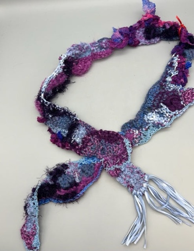 [SCA07] Sally Cooney Anderson-Blue and Purple Scarf