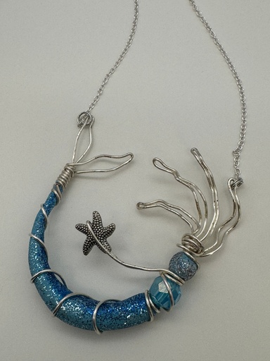 [VW05] Victoria Watson-Blue Mermaid Necklace