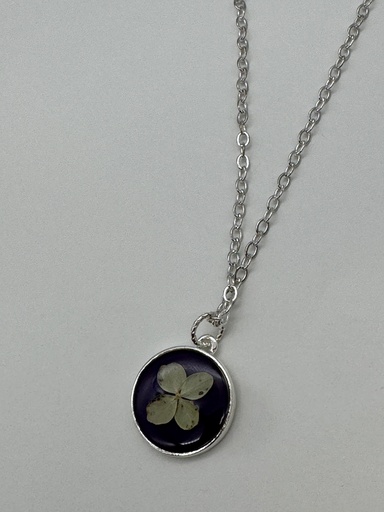[DB034] Denise Bush-Purple Hydrangea Necklace