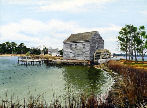 [DR02] Dennis Rundlett - Poplar Grove Tide Mill Giclee